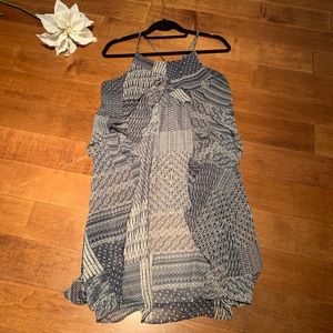 BCBG blue dress cross back